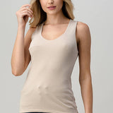 Hashttag - Double Layered V-Neck Knit Tank