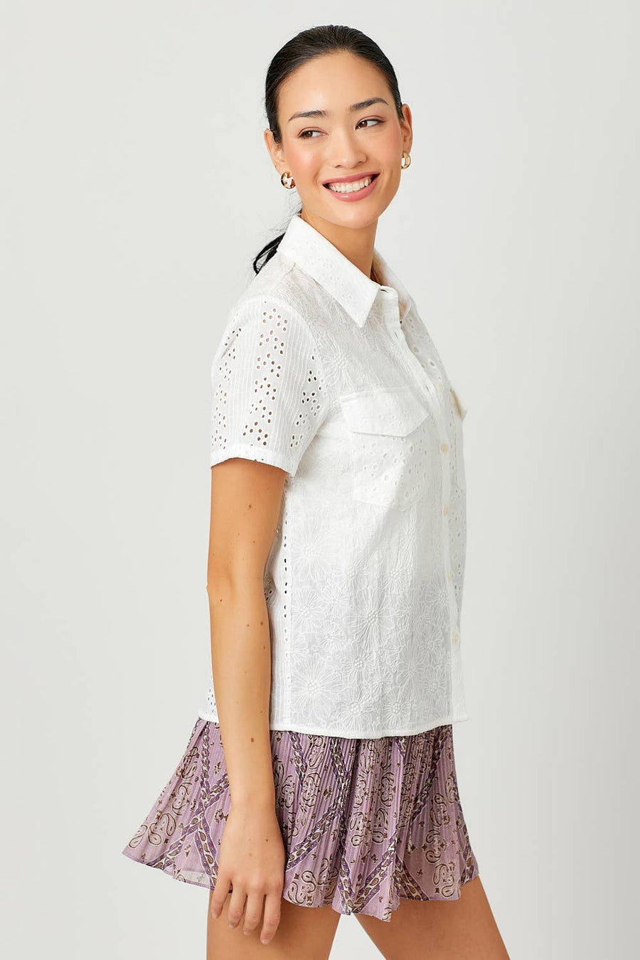 Mystree - Embroidery Mixed Shirt