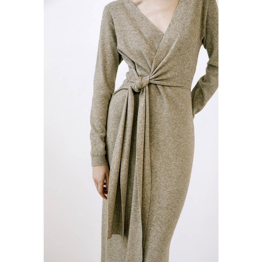 STORIA - HEATHERED KNIT MIDI DRESS