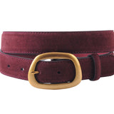 Most Wanted USA - Suede Belt with Organic Shape Buckle