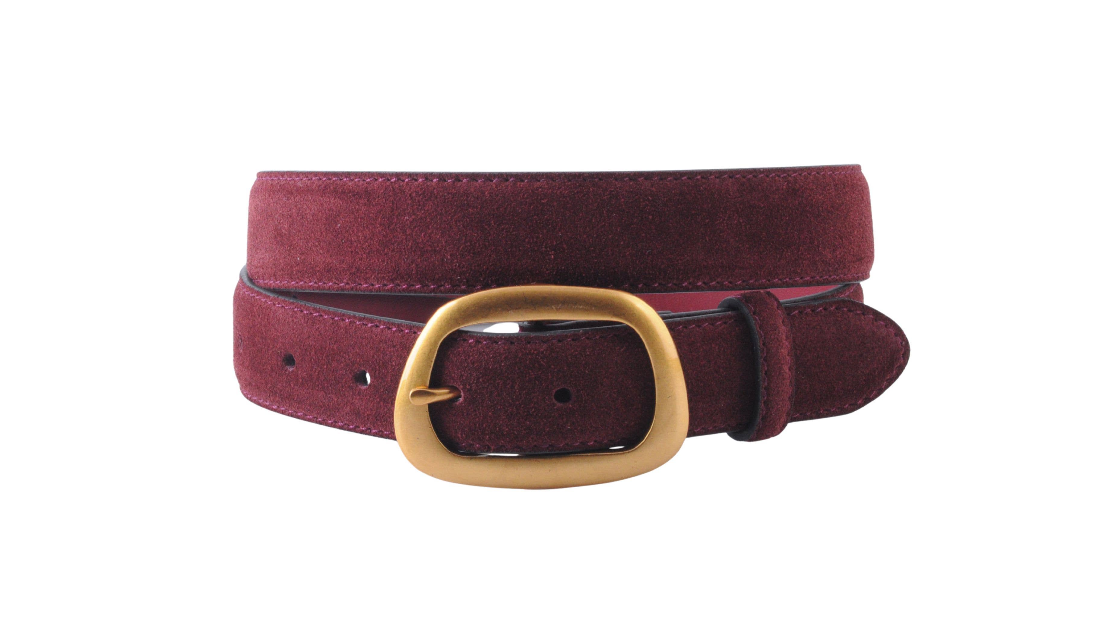 Most Wanted USA - Suede Belt with Organic Shape Buckle