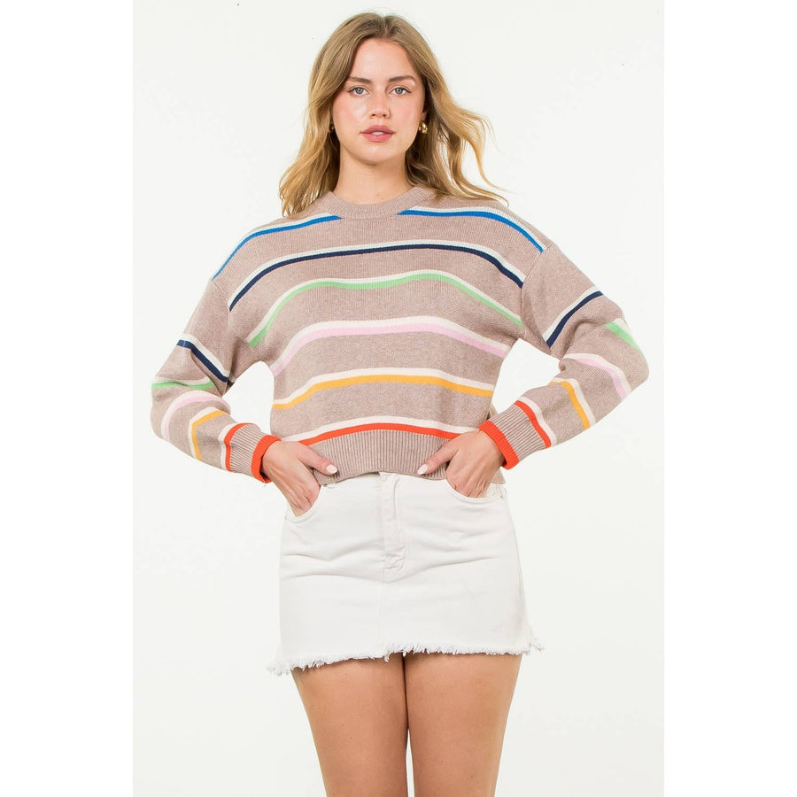 THML - Striped Knit Sweater