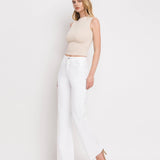 90'S VINTAGE TUMMY CONTROL SUPER HIGH RISE FLARE JEAN, VERVET by FLYING MONKEY