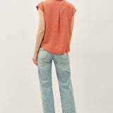 Be Cool - CLASSIC CUT CAPPED SLEEVE BUTTON UP TENCEL SHIRT