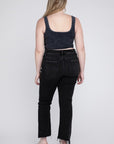 Plus Size High Rise Crop Flare Jeans, Vervet by Flying Monkey