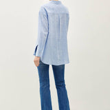 Be Cool - COTTON LINEN BLEND LONG SLEEVE BUTTON UP SHIRT