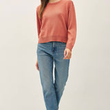Be Cool - V-NOTCH STITCH CREW NECK SWEATER