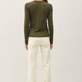 Be Cool - Modal Classic Ribbed Longsleeve Henley Basic Top