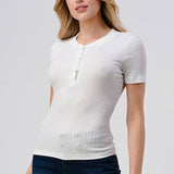 Hashttag - Short Sleeve Henley Top