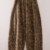 VERY J -Abstract Leopard Barrel Pants