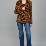 Animal Print Double Breasted Blazer, FATE