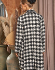 Textured Knit Tweed Double Button Coat Jacket, Davi & Dani