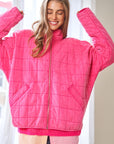 Washed Soft Comfy Quilting Zip Closure Jacket (Various colors), Davi & Dani