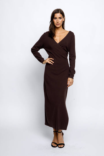 STORIA - HEATHERED KNIT MIDI DRESS