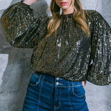 HOPE YOU REMEMBER SEQUIN TOP, Flying Tomato (online only)