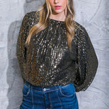 HOPE YOU REMEMBER SEQUIN TOP, Flying Tomato (online only)