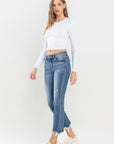 Lovervet Mid Rise Frayed Hem Jeans (online only)