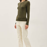 Be Cool - Modal Classic Ribbed Longsleeve Henley Basic Top
