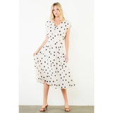 THML - Short Sleeve Polka Dot V-Neck Dress