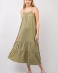 VERY J Ruffled A-Line Midi Cami Dress