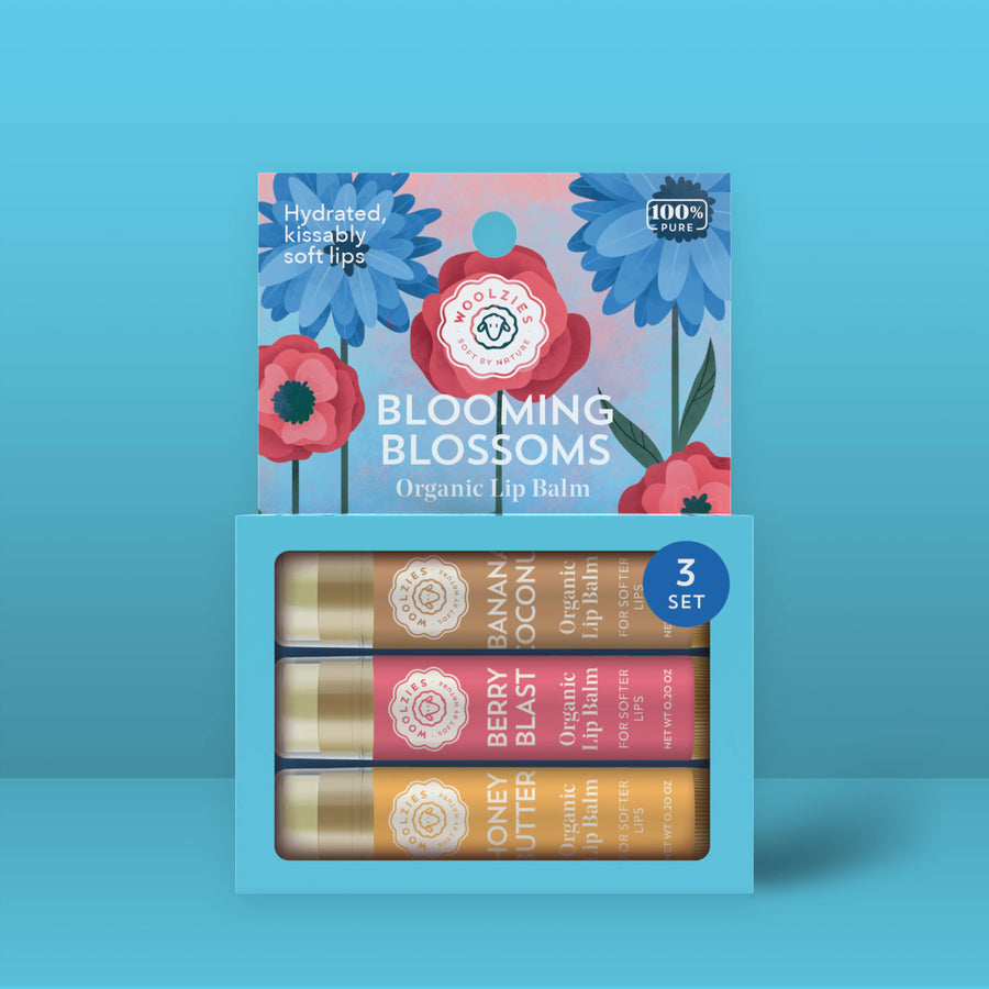 Woolzies - Blooming Blossoms Lip Balm Set Of 3