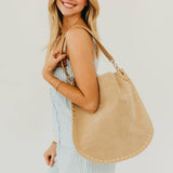 Pretty Simple - OG Rosalie Rivet Suede Hobo Bag - Original Strap