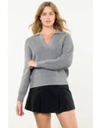 THML - Collared Knit Sweater