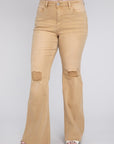 Plus Size High Rise Flare Jeans, Vervet by Flying Monkey