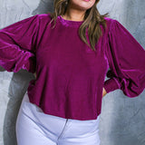 IT'S YOUR TIME VELVET TOP, Flying Tomato