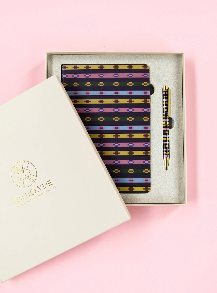 B.Yellowtail - "Resilience" Stripes Journal + Pen Set