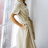 LUCKY ME WOVEN MIDI DRESS,  Flying Tomato