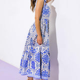 FINDING MY PEACE WOVEN MIDI DRESS