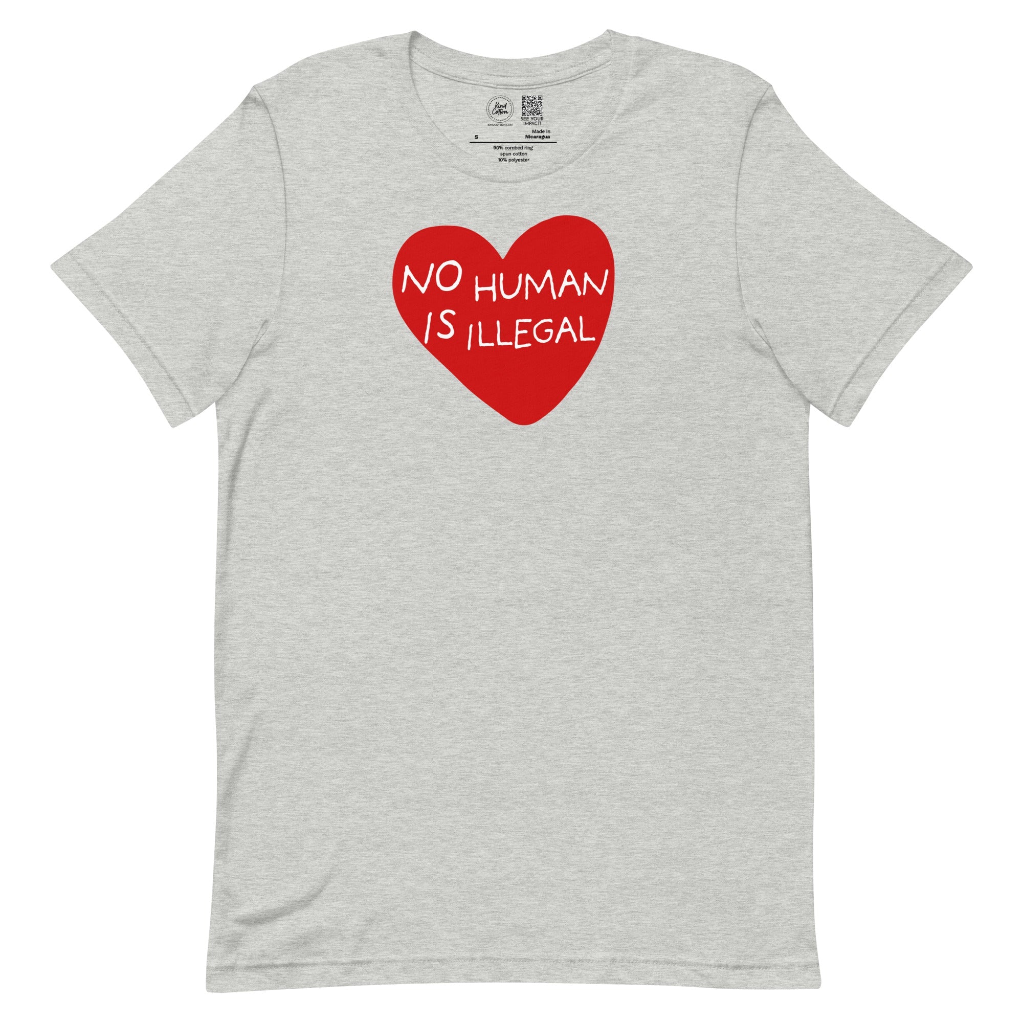 No Human Is Illegal Classic Tee, Kind Cotton