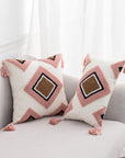 Geometric Graphic Tassel Decorative Throw Pillow Case