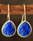 Handmade Natural Stone Teardrop Earrings