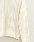 HYFVE Openwork Ribbed Trim Long Sleeve Knit Top