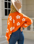 Floral Open Front Fuzzy Cardigan