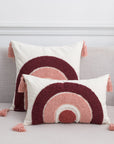 Geometric Graphic Tassel Decorative Throw Pillow Case