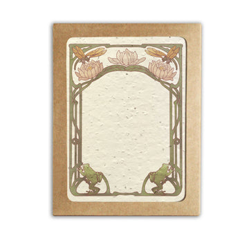 The Bower Studio - Pondside Flat Notecard Set - Plantable Wildflower Seed Paper