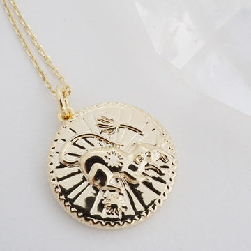 Chinese Zodiac Coin Necklace - Rat