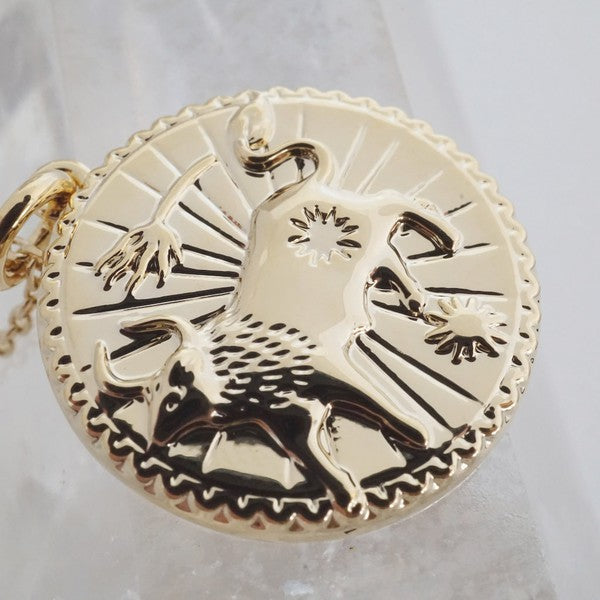 Chinese Zodiac Coin Necklace - Ox- Honeycat Jewelery