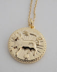 Chinese Zodiac Coin Necklace - Ox- Honeycat Jewelery