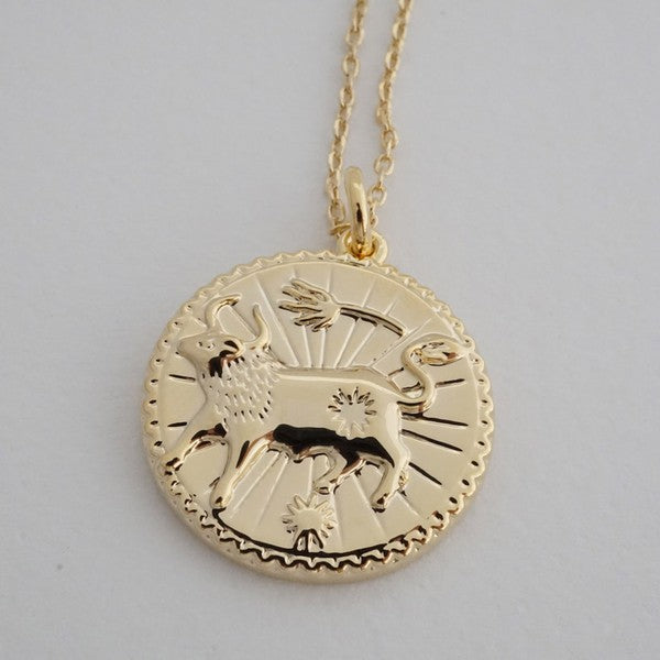 Chinese Zodiac Coin Necklace - Ox- Honeycat Jewelery