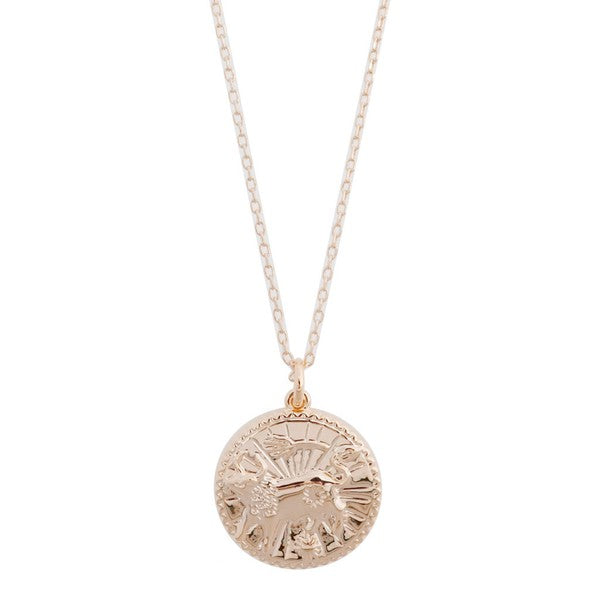 Chinese Zodiac Coin Necklace - Ox- Honeycat Jewelery