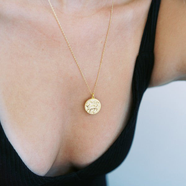 Chinese Zodiac Coin Necklace - Ox- Honeycat Jewelery