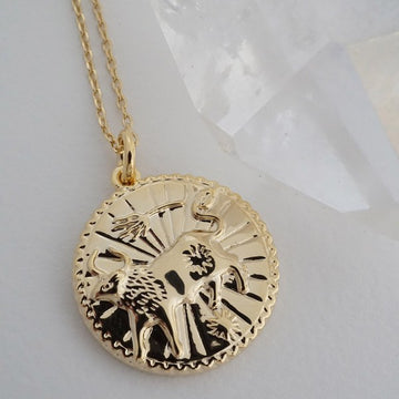 Chinese Zodiac Coin Necklace - Ox- Honeycat Jewelery