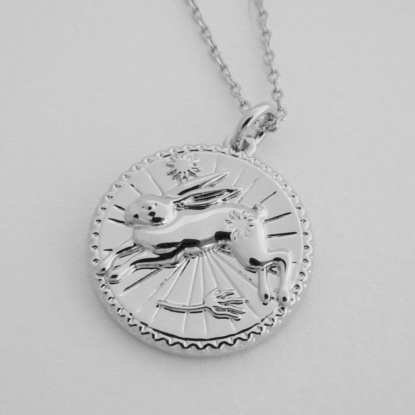 Chinese Zodiac Coin Necklace - Rabbit