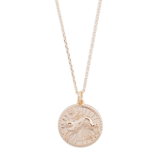 Chinese Zodiac Coin Necklace - Rabbit