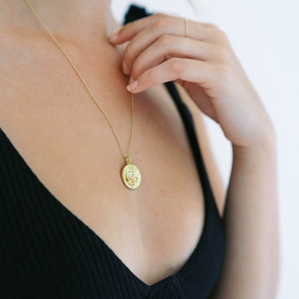 Chinese Zodiac Coin Necklace - Snake- Honeycat Jewelry