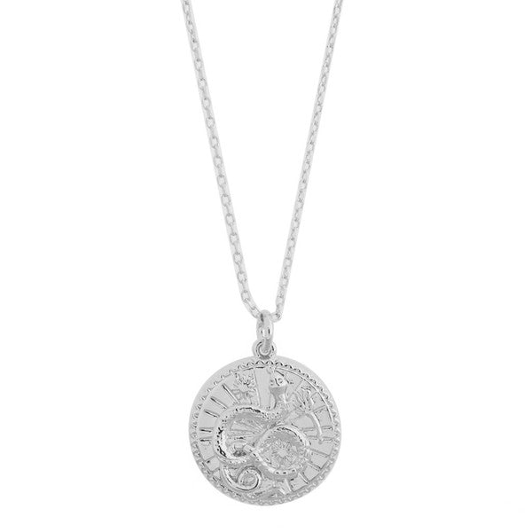 Chinese Zodiac Coin Necklace - Snake- Honeycat Jewelry